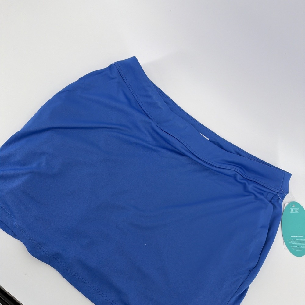 NEW Greg Norman Play dry Golf Womens Skirt Skort M Purple Blue Pockets Pull on